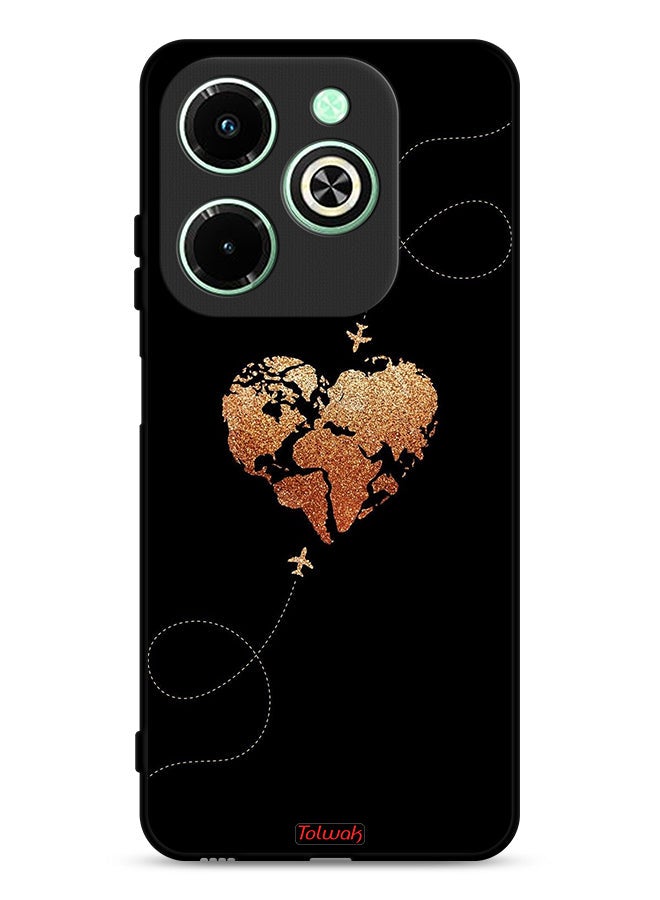 Tolwak Infinix Hot 40i 4G Protective Case Cover Airplanes Touching Heart - Image 1