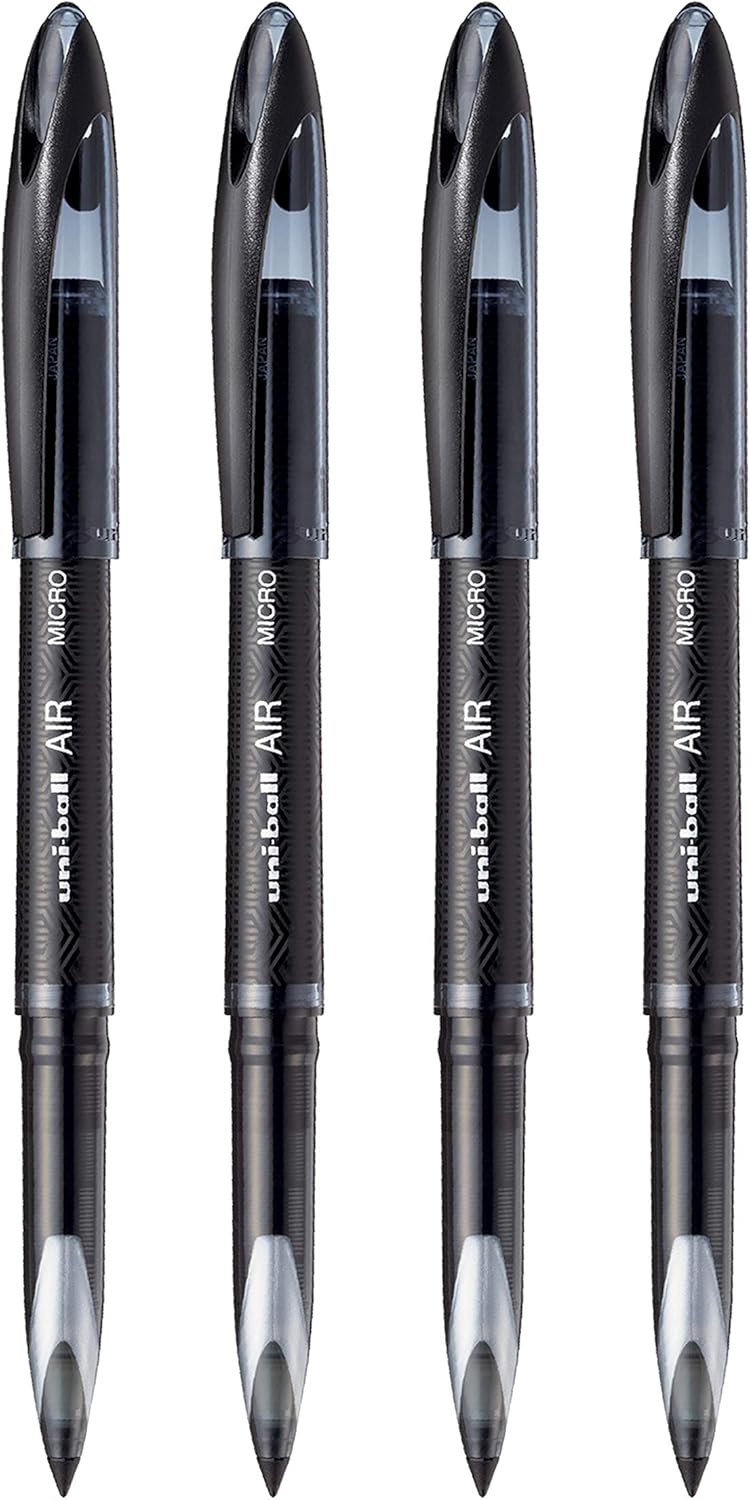 Uniball طقم أقلام uni-ball Air Micro من 4 - أسود (UBA 188 M) - Image 1