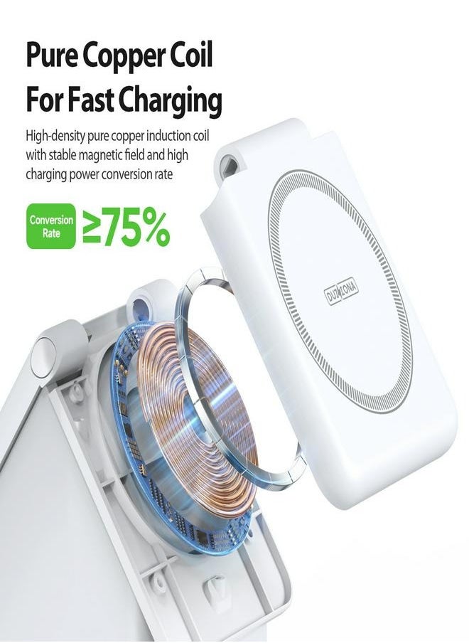 DUZZONA - 4-in-1 15W Magnetic Wireless Charger for iPhone, Apple Watch, AirPods, and Ambient Light | Fast Charging, Foldable Design, Multiple Device Compatibility, Smart Touch Control - Image 1
