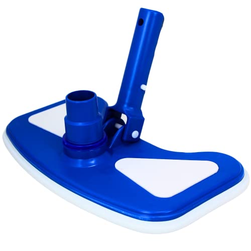 Swimline ملحق رأس مكنسة حمام السباحة اليدوي من SWIMLINE HYDROTOOLS للحمامات الأرضية والحمامات فوق الأرض | رأس مكنسة حمام السباحة ذو شكل فراشة مع شعيرات | خرطوم دوار 1-1/4 أو 1-1/2 بوصة | تنظيف الحطام 8131 - Image 1