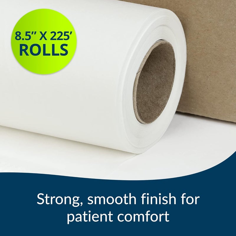 Tidi 508 Avalon Single-Use Chiropractic Headrest Paper Roll, White, 8.5” x 225’ (Pack of 25) ― Premium Smooth Paper ― Hygienic Barrier ― for Chiropractic Offices & More ― Medical Supplies - Image 3