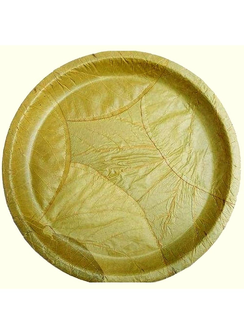 Plantzoin Plantzoin Patravali Khali patra Sala patra thali Sal leaf plate for Prasad Seban100 Piece  - Image 2