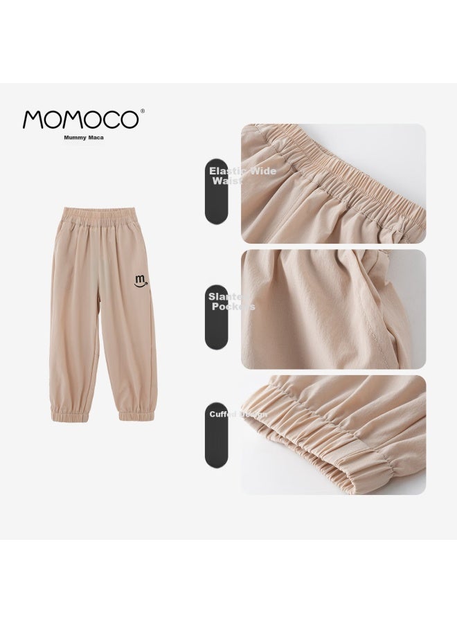 Momoco Kids' Summer New Boys' Casual Pants Light Khaki 140 - Image 2