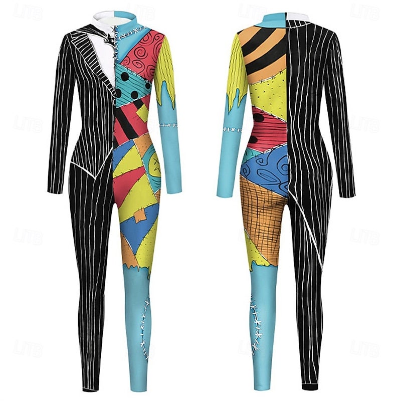 Y&D Cosplay Costume Sally Jack Skellington Bodysuits Women's Costume for Party / Evening Christmas Carnival Masquerade Adults' - Image 4