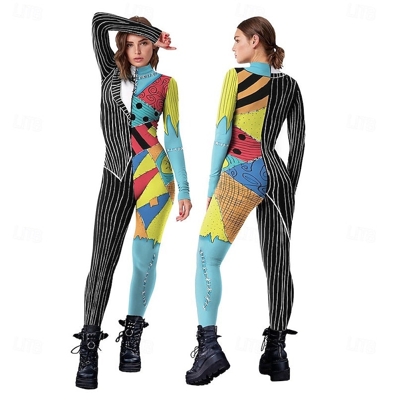 Y&D Cosplay Costume Sally Jack Skellington Bodysuits Women's Costume for Party / Evening Christmas Carnival Masquerade Adults' - Image 1