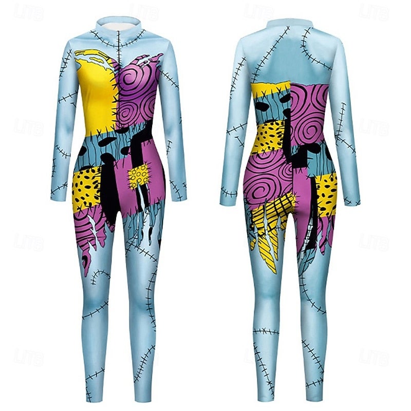 Y&D Cosplay Costume Sally Jack Skellington Bodysuits Women's Costume for Party / Evening Christmas Carnival Masquerade Adults' - Image 3