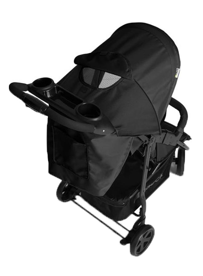 Hauck Three Wheeler Pushchair Citi Neo 2 - Up to 25 Kg - Compact One-Handed Folding - Ultra Light - Cup Holder - Fully Reclining for Babies and toddlers From Birth - XL Shopping Basket / Grey - Image 4