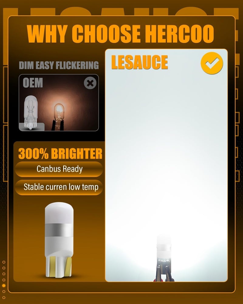 LESAUCE LED License Plate Lights Tag Light Lamp Assembly Compatible with Ford F150 F250 F350 F450 F550 Super Duty Ranger Explorer Bronco Excursion Expedition, 6000K White, Pack of 2 - Image 4
