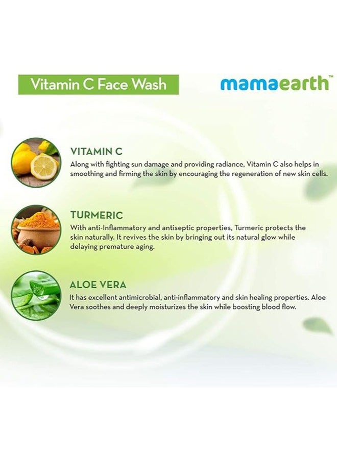 Mamaearth - Vitamin C Face Wash with Vitamin C and Turmeric for Skin Illumination - 250ml - Image 1