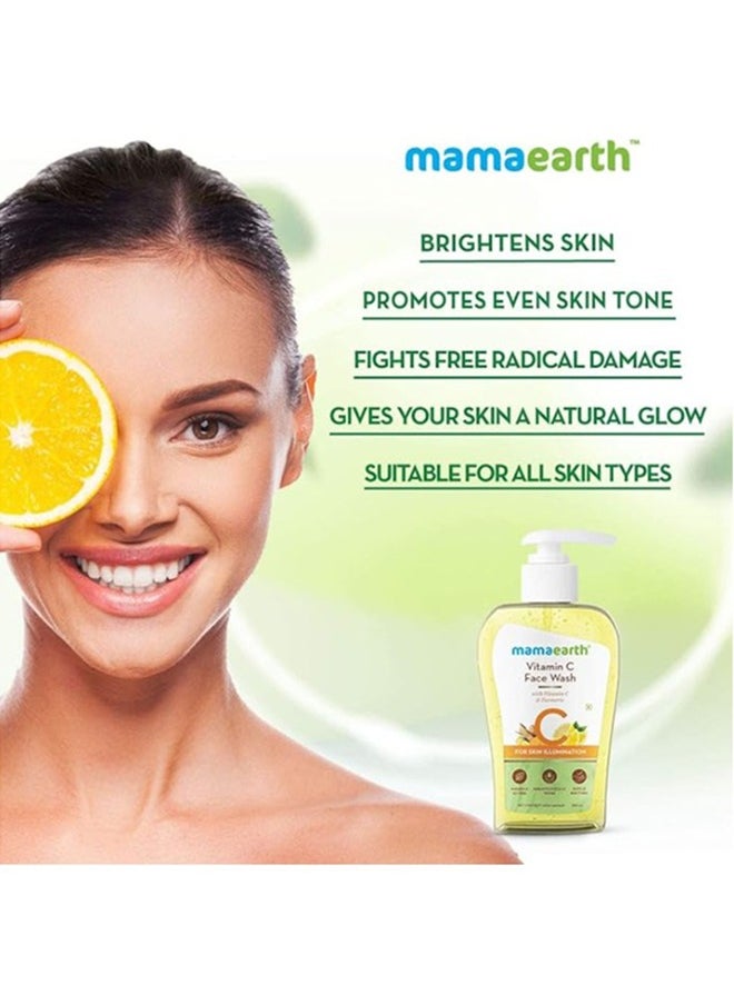Mamaearth - Vitamin C Face Wash with Vitamin C and Turmeric for Skin Illumination - 250ml - Image 1