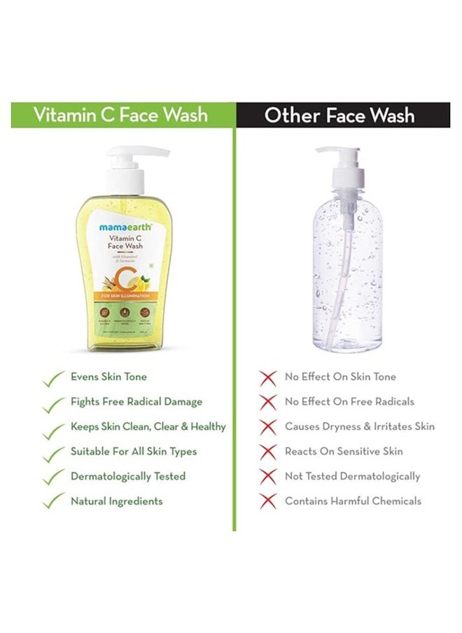 Mamaearth - Vitamin C Face Wash with Vitamin C and Turmeric for Skin Illumination - 250ml - Image 1