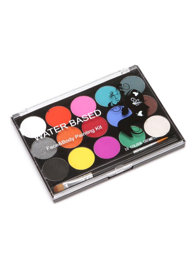 NIBEMINENT 15-Piece Face Paint Colour Kit Set Multicolour - Image 2