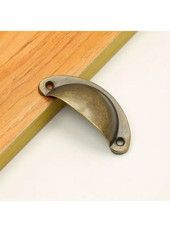 12pcs Silvery Vintage Metal Cabinet Handles Half Circle Drawer Pulls Set - Image 5