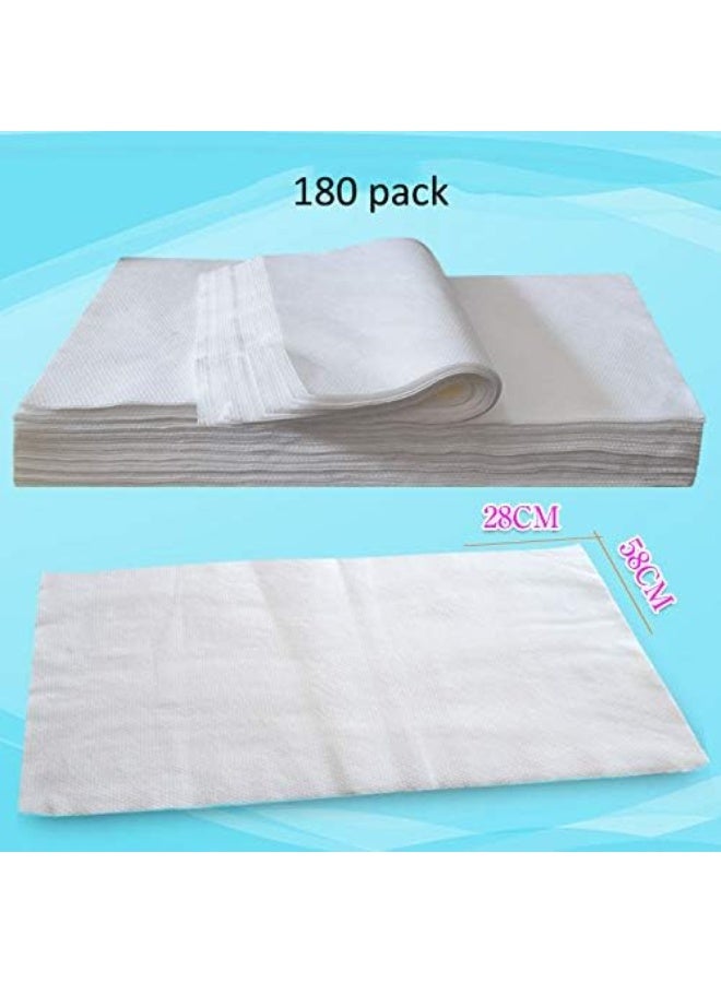 Disposable Hair Towels, 180 Pack Salon Large Absorbent, 23 X11 Inch (58X 28 cm), Throw Away, Hair Drying, One Time Use, Tough and Soft - Image 5