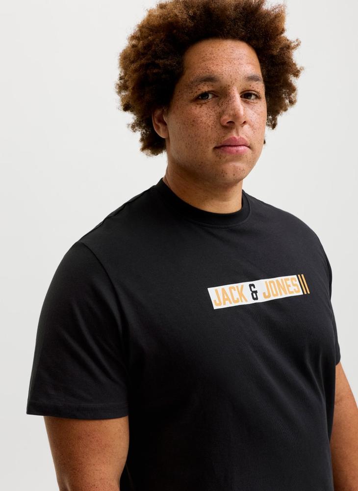 JACK & JONES Casual Standard Fit Crew Plus Size Neck T-Shirt - Image 3
