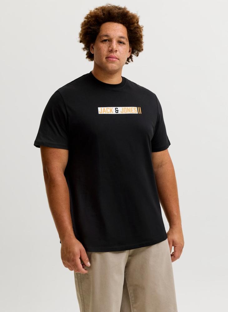 JACK & JONES Casual Standard Fit Crew Plus Size Neck T-Shirt - Image 1