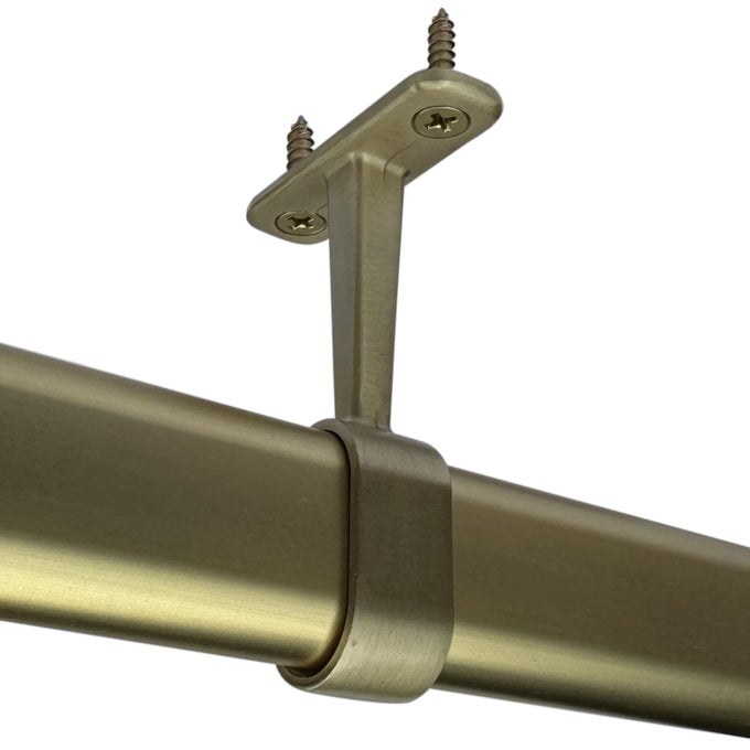 Oval Closet Rod Middle Support Satin Brass 1 Pack