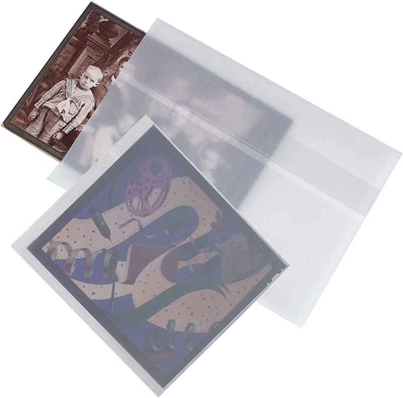 Lineco Glassine Photo Envelopes 5.25''x7.25'', Preserve Photos, Prints, Negatives. Store Stamps, Coins, Scrapbooking, Storage (Pack of 100) - Image 1