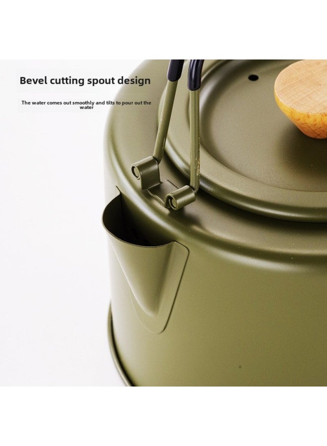 Food Grade 304 Household Kettle Home 304 Stainless Steel Boiling Kettle Portable Anti-scalding Camping Kettle-Color:1L-Capacity:Black Non-stick Coating - Image 4