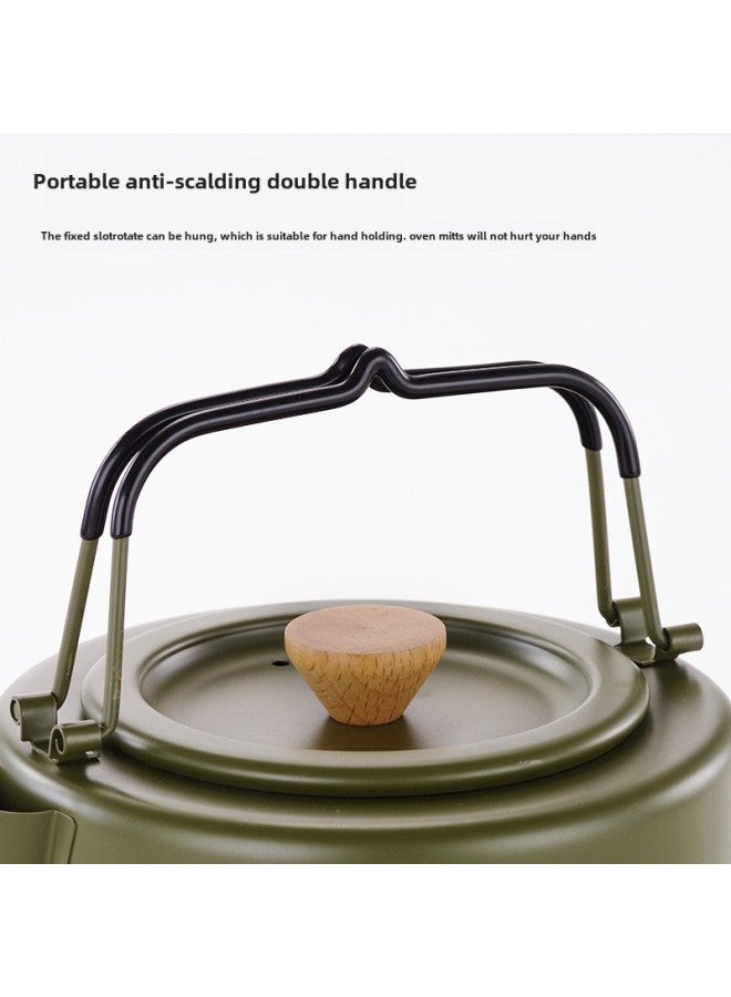 Food Grade 304 Household Kettle Home 304 Stainless Steel Boiling Kettle Portable Anti-scalding Camping Kettle-Color:1L-Capacity:Black Non-stick Coating - Image 3