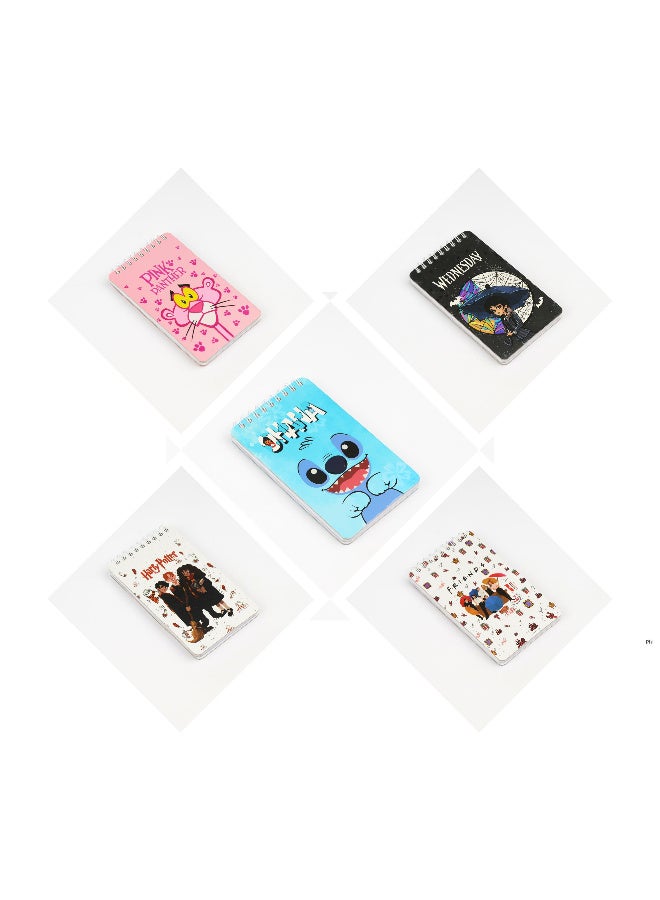 Borg El Arab Different Characters Collections Spiral Notebooks Bundle 5 Items A6 Size  - Image 1