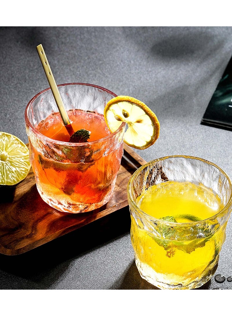 Crystal Drinking Glasses 4pc Set -  10oz Drinking Glassware Can Shaped Clear Glass Cups, Water Glasses Cup, Drinking Glasses Tumblers For Water, Juice for Any Drink and Any Occasion  - Image 5