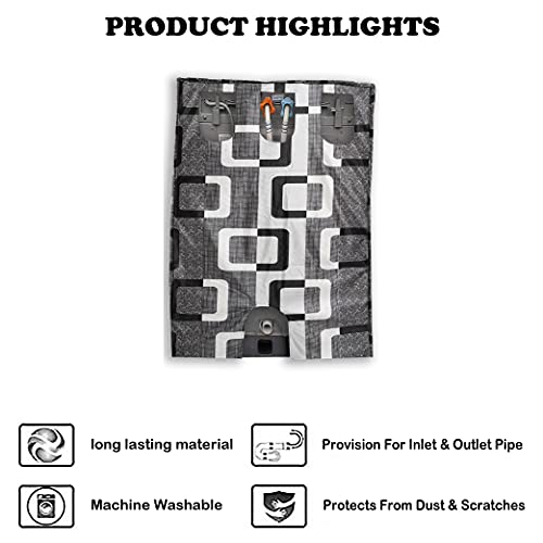 KANUSHI Industries® Washable & Dustproof Front Load Automatic Washing Machine Cover (Suitable for 6 Kg, 6.5 kg, 7 kg, 7.5 kg) (WASMAC-BLACK-BOX-FRONT-01) - Image 5