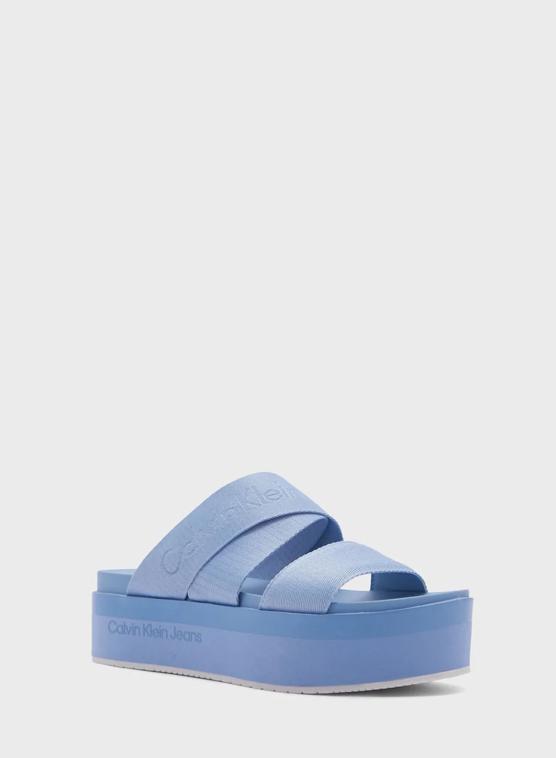 Calvin Klein Jeans Flatform Webbing Sandals