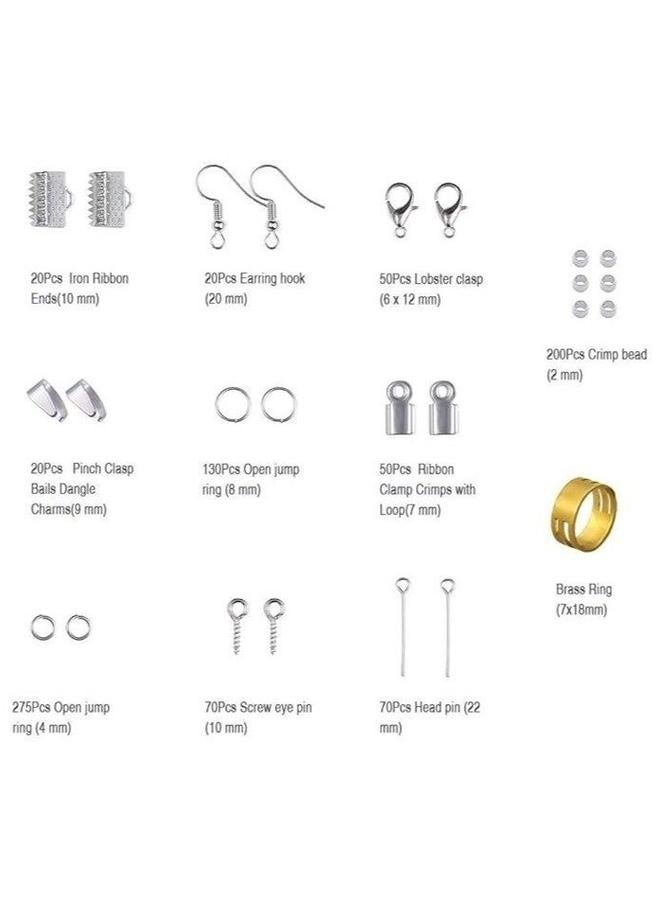 Jewellery Making Kit, Repair Installation Jewelry Supplies Pliers, Wires, Findings Supplies, for and Beading, with Storage Box - Image 4