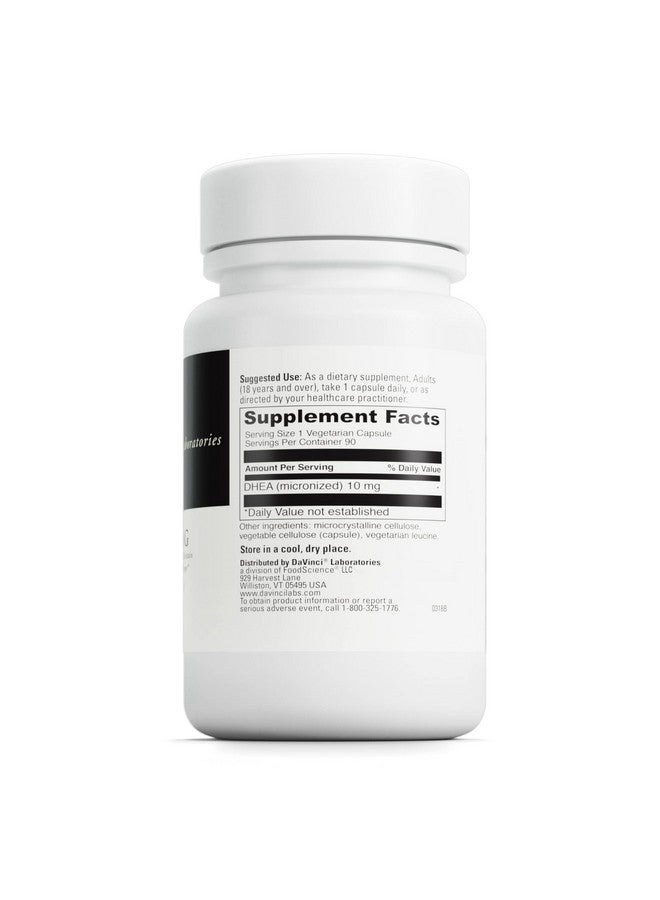 DAVINCI Labs Micronized DHEA 10mg - Helps to Support Healthy Aging, Hormone Balance, Brain Health, Thyroid Function & More - Vegetarian, Gluten-Free - 90 Capsules - Image 1