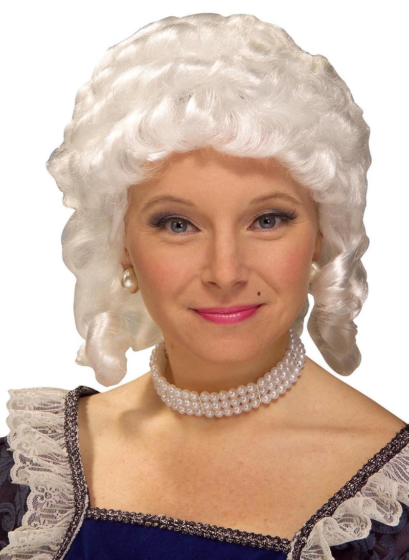 Rubies Colonial Woman White Wig for Adults, Women's No Size - Image 1