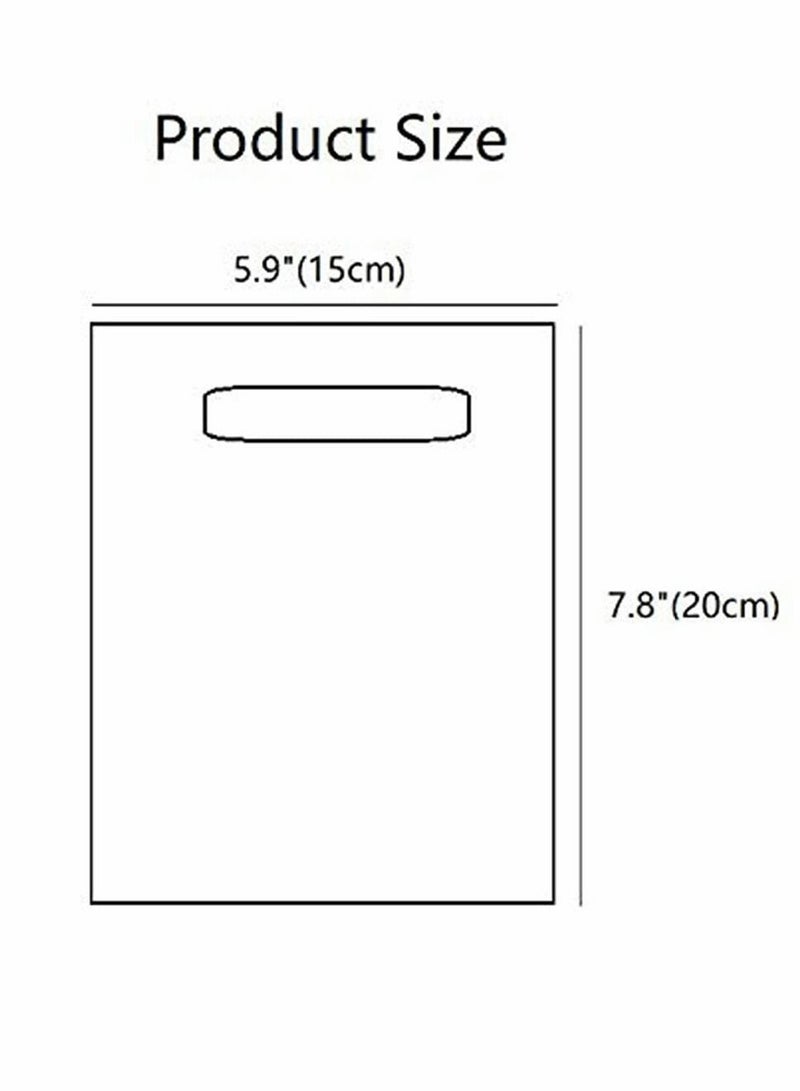حقيبة بلاستيكية شكرًا، حقائب بلاستيكية، حقائب تسوق، حقائب تجزئة، تجزئة السلع، عبوة هدية، حقائب هدايا بمقابض مقطوعة، 100 عدد 5.8" x 7.8" - Image 4