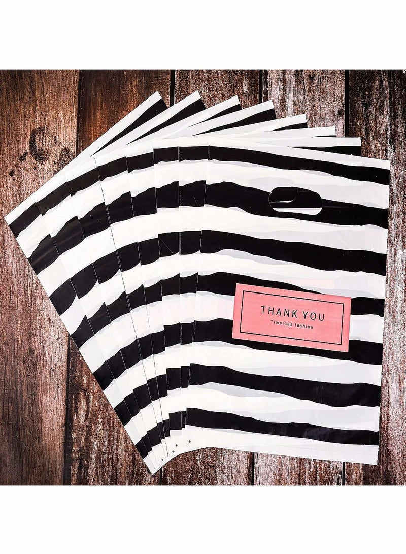 حقيبة بلاستيكية شكرًا، حقائب بلاستيكية، حقائب تسوق، حقائب تجزئة، تجزئة السلع، عبوة هدية، حقائب هدايا بمقابض مقطوعة، 100 عدد 5.8" x 7.8" - Image 2