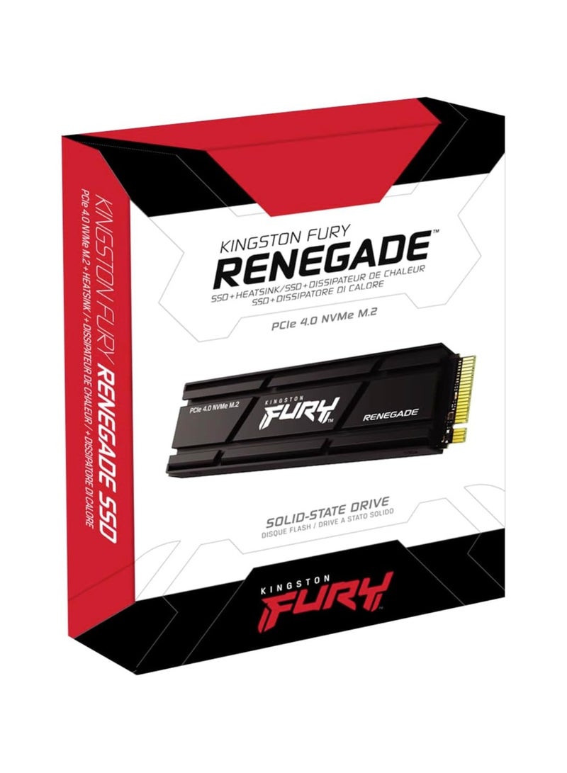 Kingston Fury Renegade 1TB PCIe 4.0 NVMe M.2 SSD with Heat Sink, PS5 Ready, Up to 7300MB/s Read Speed, 6000MB/s Write Speed - SFYRSK/1000G | Black - Image 4