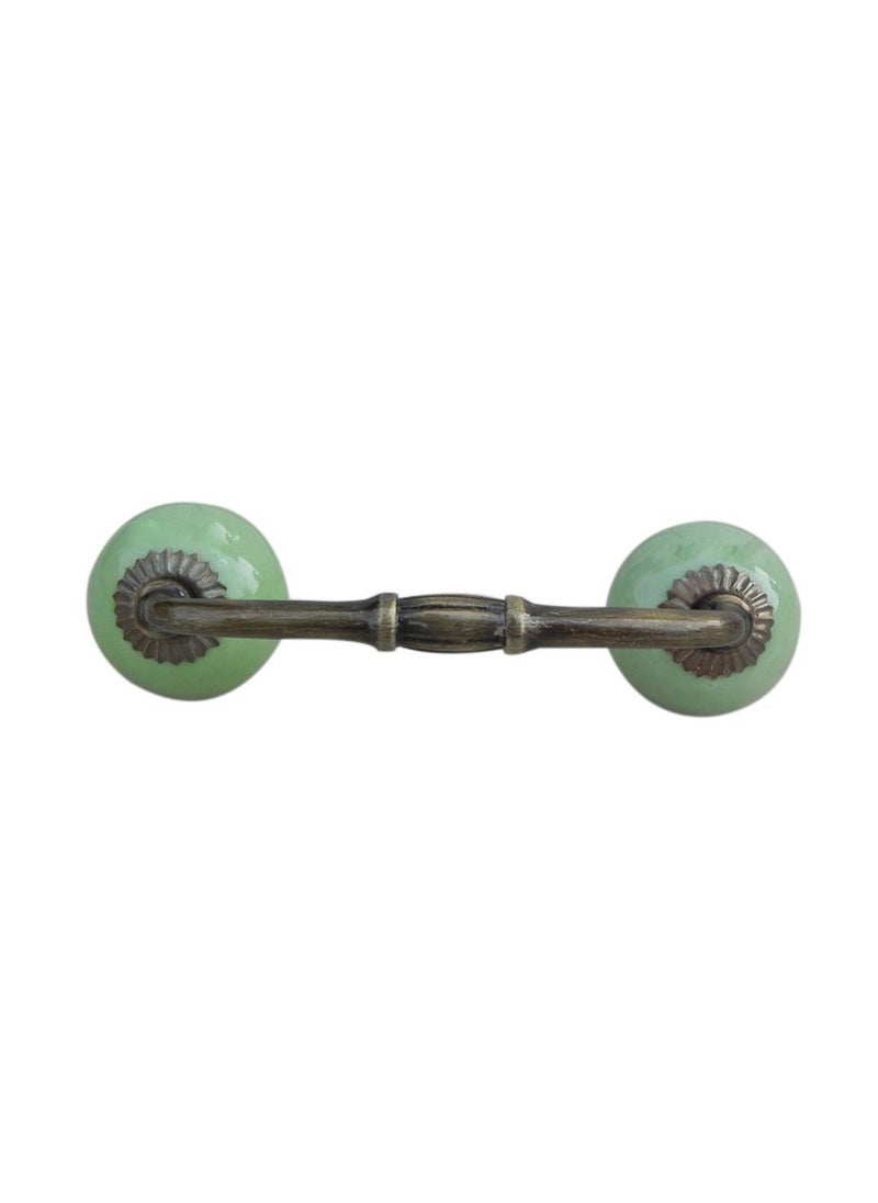 Indian-Shelf IndianShelf 1 Pack Multicolor Decorative Drawer Pulls Unique Cabinet Handles for Door Dresser Antique Hardware 6 Hole to Hole BH10 SCRK38  - Image 1
