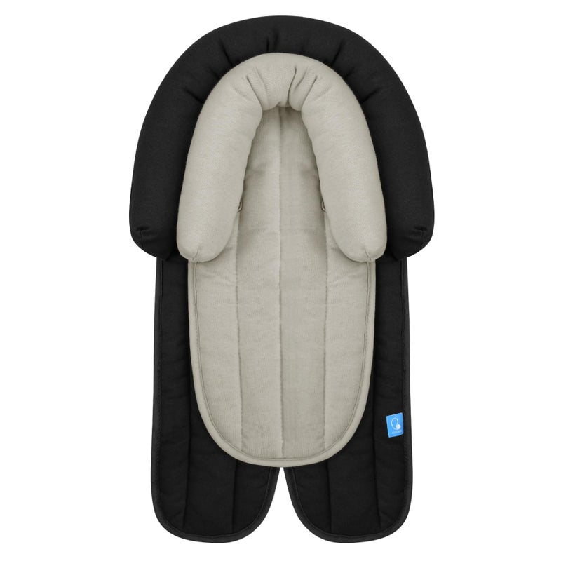 COOLBEBE Upgraded 2in1 Babybody Supports for Newborn Infant Extra Soft Breathable Car Seat Insert Cushion Pad Perfect for Carseat Stroller Swing Bouncer Black