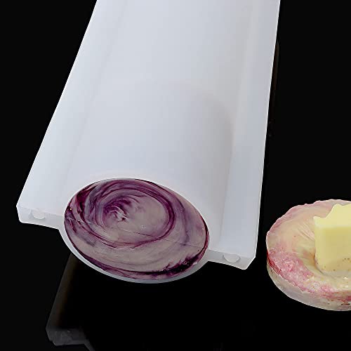 Mose Cafolo® Silicone Soap Mold Large Column Mold Tube Soap Snap Together 38oz Loaf Embed Making Round Bars Cylinder DIY Handmade Swirl Making Tool 1000ML - Image 2