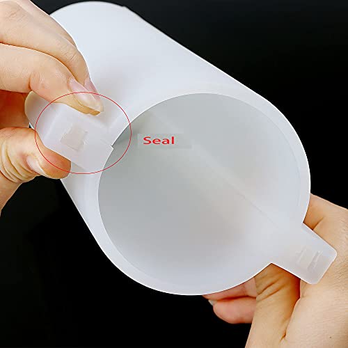 Mose Cafolo® Silicone Soap Mold Large Column Mold Tube Soap Snap Together 38oz Loaf Embed Making Round Bars Cylinder DIY Handmade Swirl Making Tool 1000ML - Image 5