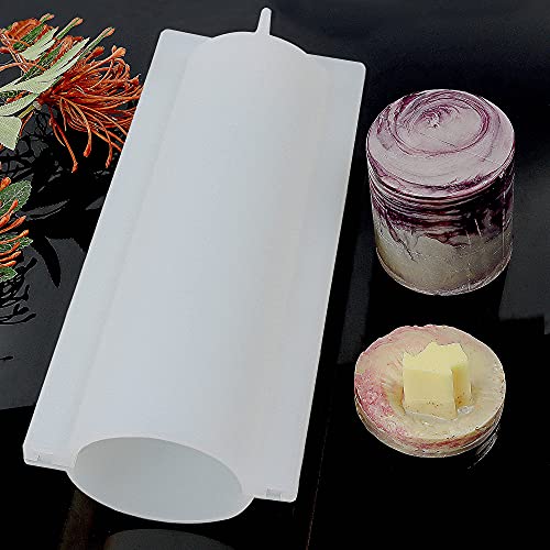 Mose Cafolo® Silicone Soap Mold Large Column Mold Tube Soap Snap Together 38oz Loaf Embed Making Round Bars Cylinder DIY Handmade Swirl Making Tool 1000ML - Image 1