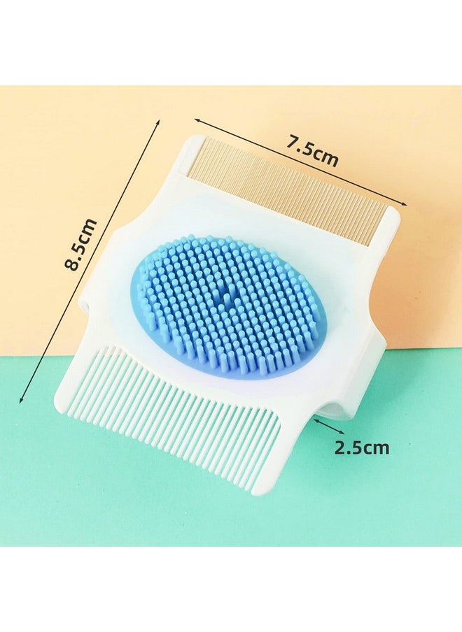 MR LION Cradle Cap Brush and Comb, Cradle Cap Brush Safe Baby's Scalp Brush with Soft Rubber Bristles, Help Gently Massage Care Scalp  - Image 1