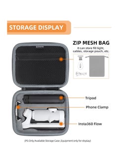 General Insta360 Flow Handheld Stabilizer Tripod Storage Bag, EVA Hard Carrying Case Insta 360 Flow Carrying Case, Outdoor Carrying Case  - Image 2