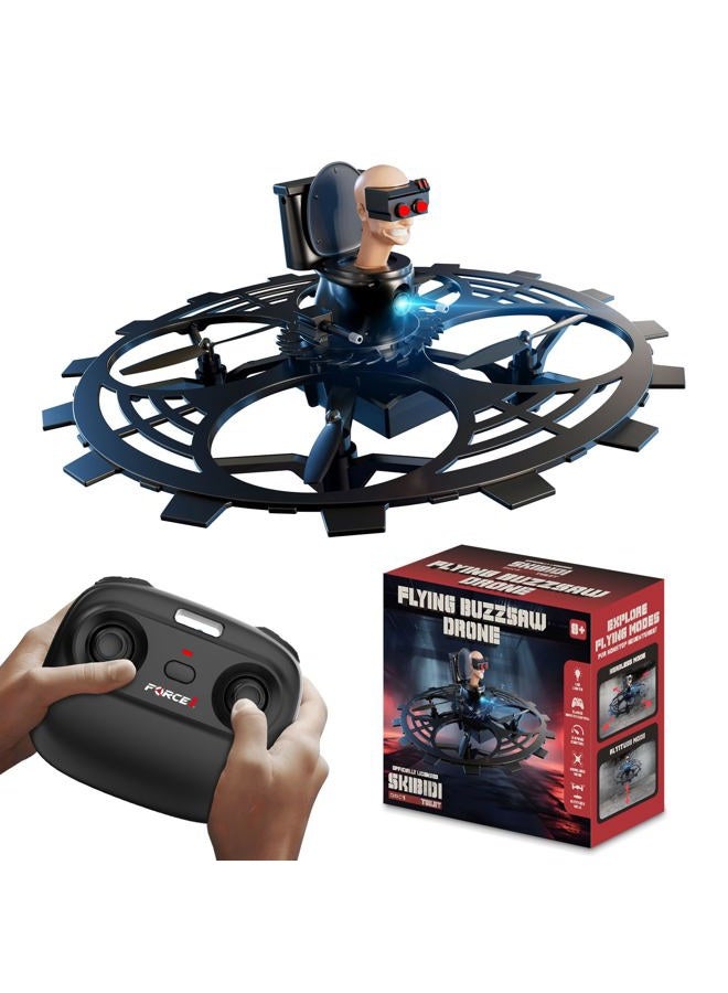 Force1 Officially Licensed Skibidi Toilet Toy RC Drone- Jetpack Flying Buzzsaw Drones, Headless Mode, Altitude Hold, Speed Control, Rechargeable 2.4GHz Remote Control - Image 1