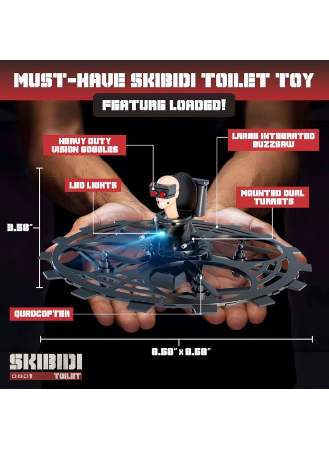 Force1 Officially Licensed Skibidi Toilet Toy RC Drone- Jetpack Flying Buzzsaw Drones, Headless Mode, Altitude Hold, Speed Control, Rechargeable 2.4GHz Remote Control - Image 4