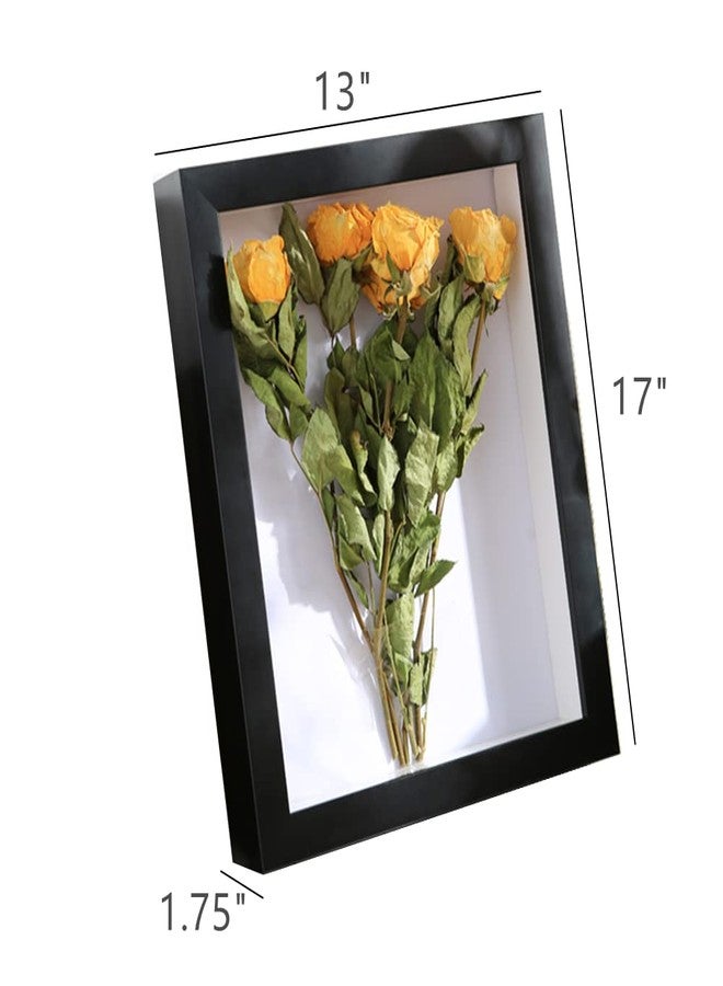 Dodxiaobeul Shadow Box Picture Frame,Frame for Dried Flowers,1.2" Deep Hollow Display Frame,Graduation Cap Shadow Box for Wall and Tabletop Display Bouquet Mementos Medals Photos Memory Box (12x16“) - Image 2