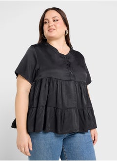 Ginger Plus V Neck Tiered Top  - Image 1