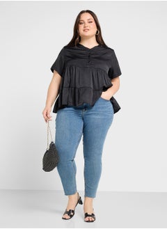 Ginger Plus V Neck Tiered Top  - Image 4