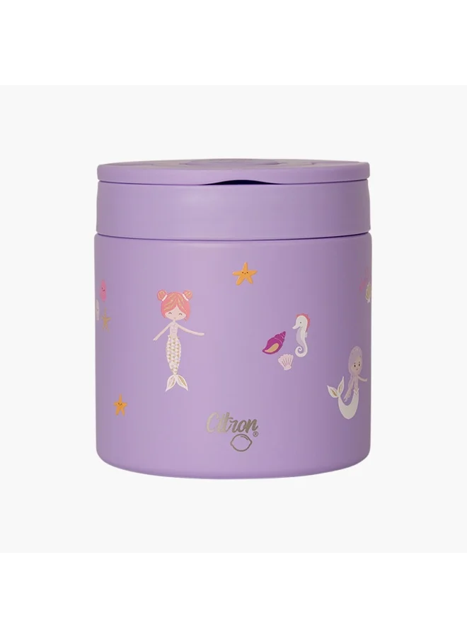 Citron Thermal Food Jar-Mermaid-350Ml-Cylinder (Stainless Steel) Purple \ 10X10.8