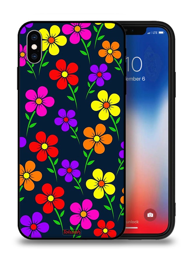 Tolwak Apple iPhone XS Protective Case Colorful Flowers - Image 1