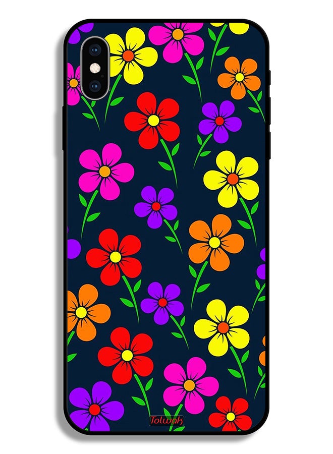 Tolwak Apple iPhone XS Protective Case Colorful Flowers - Image 2