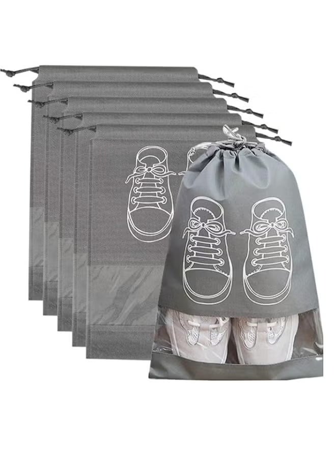 5Pcs Large Travel Storage Shoe Bag Waterproof Non-Woven with Rope for Men and Women - Image 1
